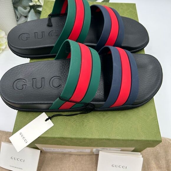 Men’s Gucci, Agrado double strap sandals size 11, made in Italy - Picture 5 of 11
